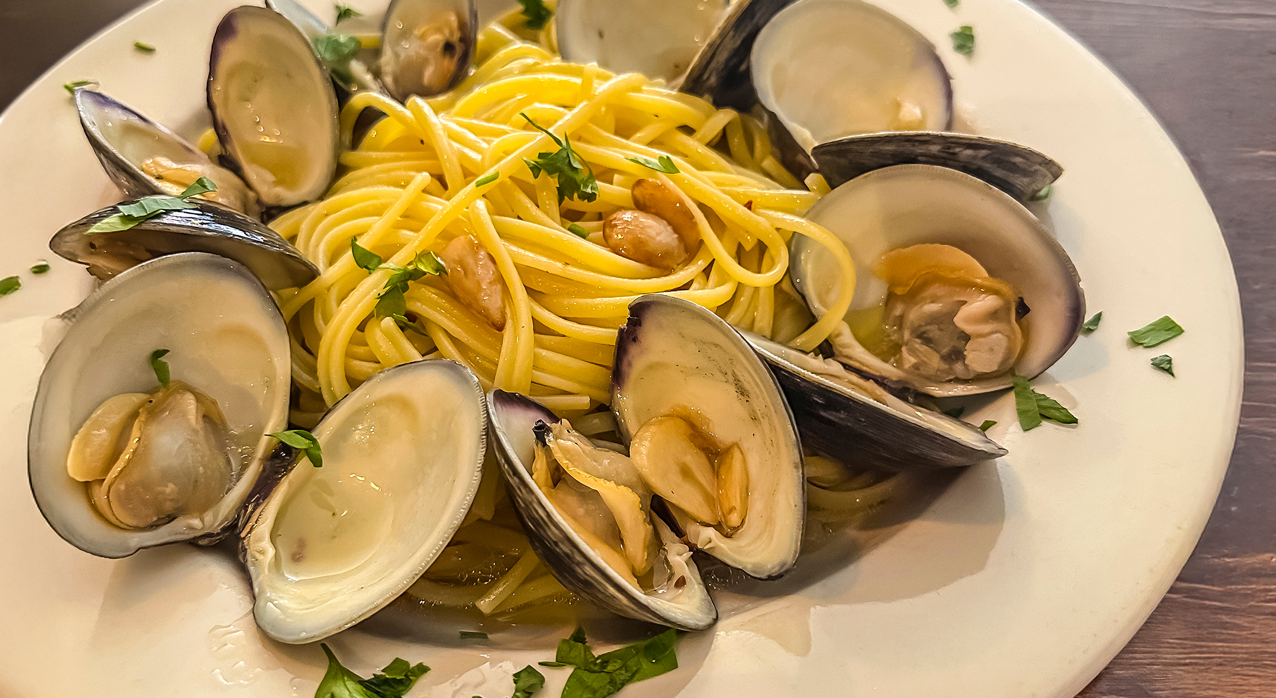 Linguini with clam sauce
